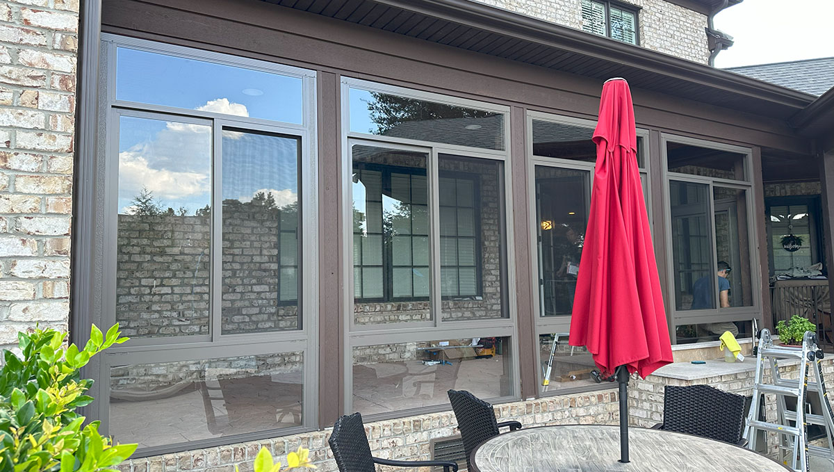 Transformed open porch into a polished 3-season retreat