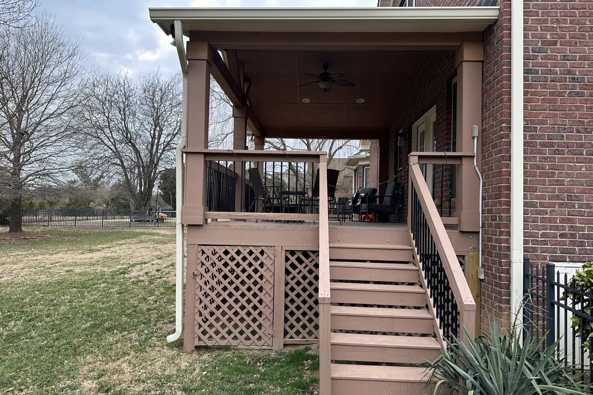 Original screened porch before glass enclosure conversion Four Wood NC