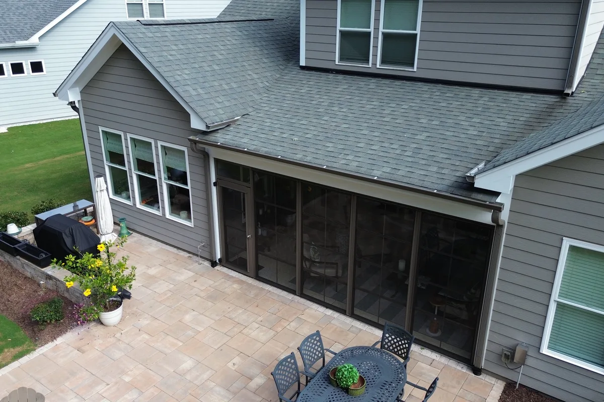 Professional vinyl enclosure installation detail in Gaston County NC