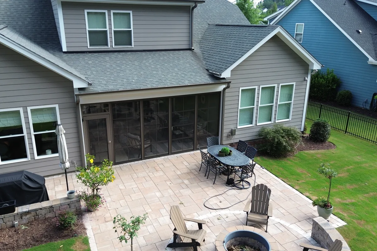 3-season room vinyl enclosure detail work in Belmont NC project
