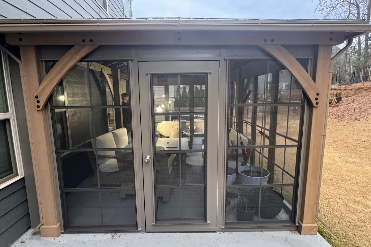 Premium vinyl film enclosure installation detail by Charlotte NC contractor