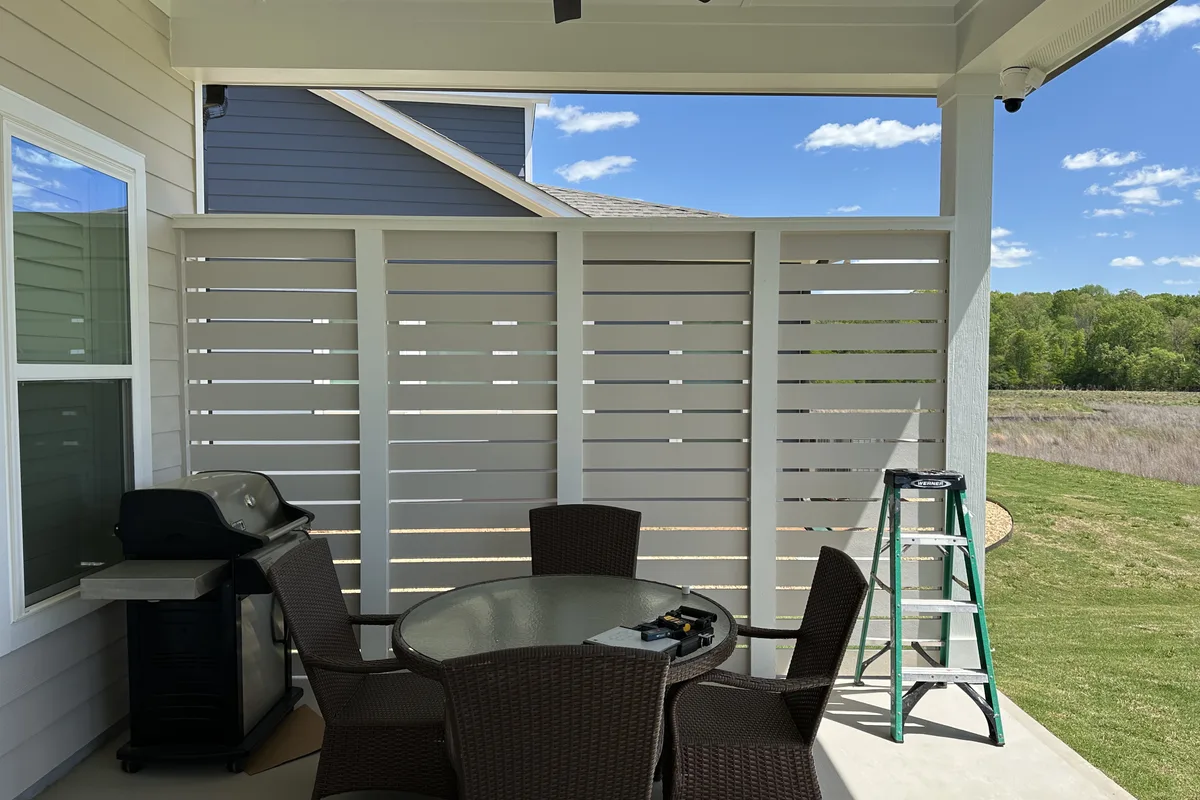 Pre-installation view of porch space for 3-season room Waxhaw