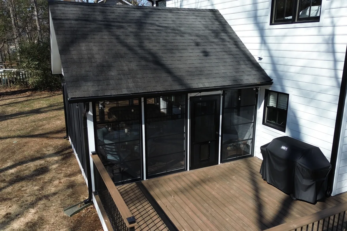Professional sunroom vinyl installation detail Monroe Union County