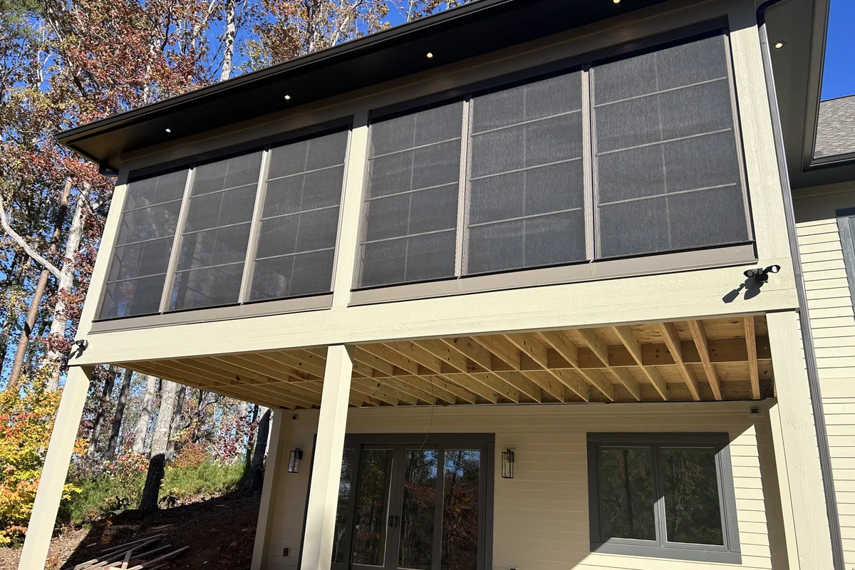 3-season sunroom vinyl film detail completed in Six Mile SC