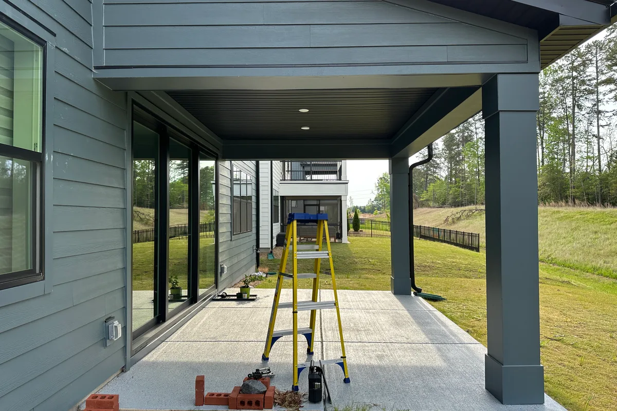 Existing structure prior to vinyl film porch enclosure in York County SC
