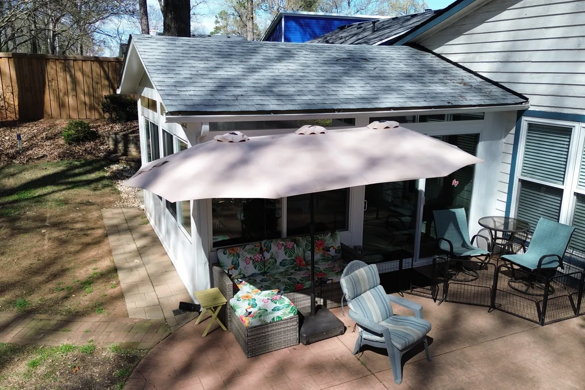 Four season porch enclosure finished detail in Mecklenburg County NC