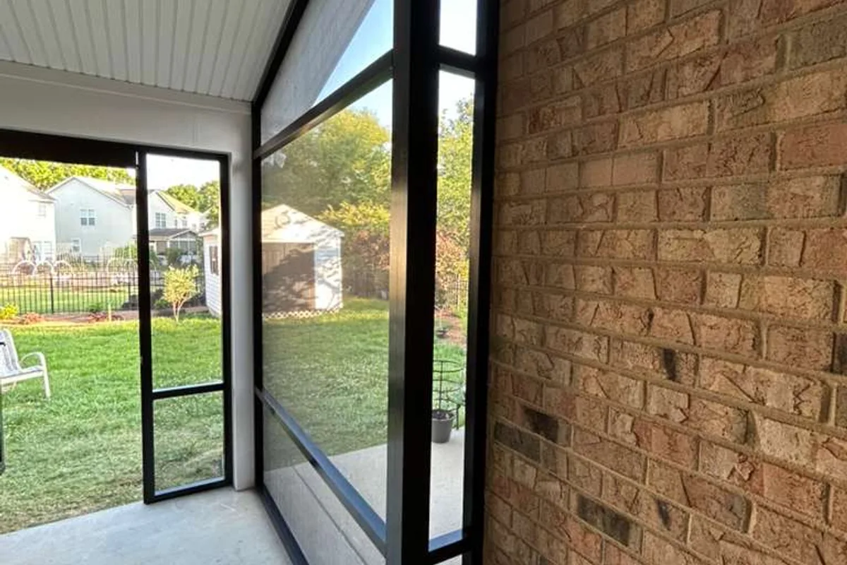 Screen porch contractor finished detail work in Indian Trail, NC