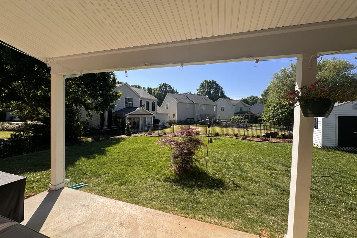Original outdoor space before screened patio conversion in Indian Trail NC