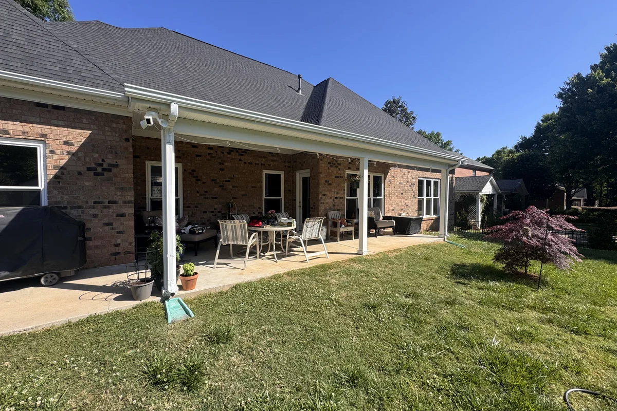 Completed screen enclosure project exterior view in Colton Ridge, Indian Trail NC